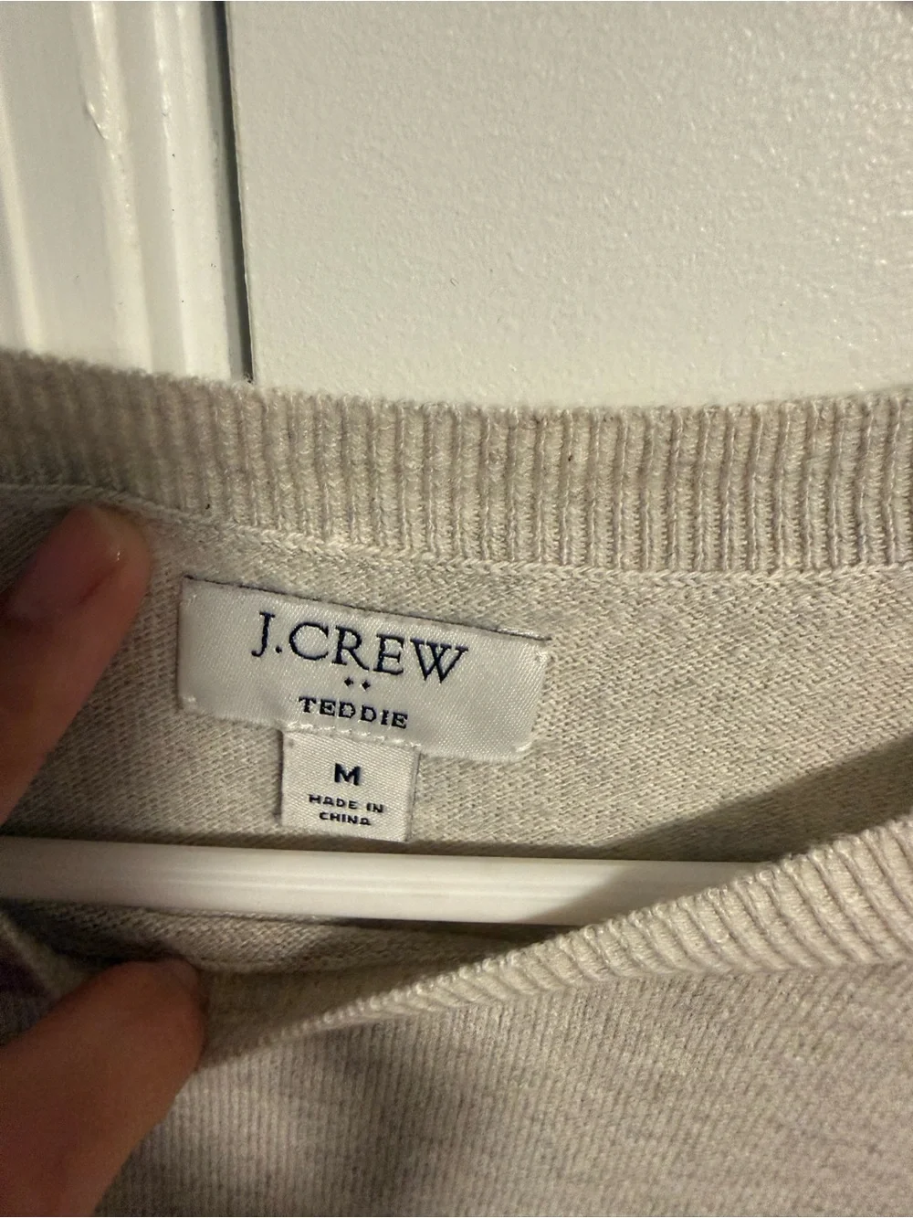 J. Crew Light Cream Crewneck Sweater